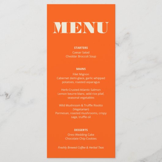 Kleurrijke menu's (Voorkant)