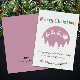 Kleurrijke Merry Christmas script Vakantie Kaart