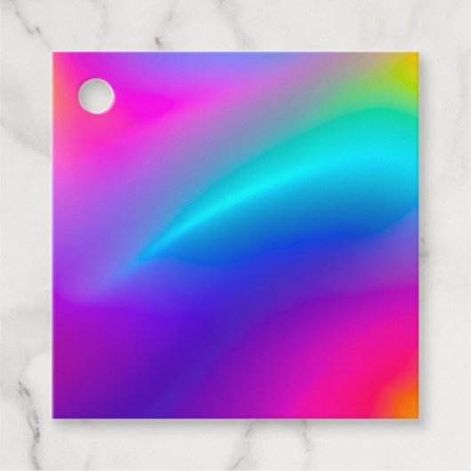 Kleurrijke Metallic Folie Art Gift Labels (Voorkant)