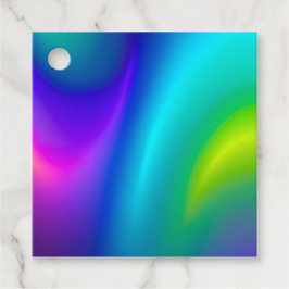 Kleurrijke Metallic Folie Kunst Cadeautags Bedankjes Labels