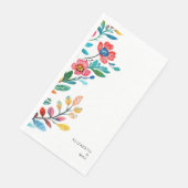 Kleurrijke Mexicaanse Bloemen gepersonaliseerde br Servet (Hoek)