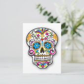 Kleurrijke Mexicaanse dag van de dode suikerschede Briefkaart (Staand voorkant)