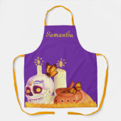 Kleurrijke Mexicaanse dag van de dode suikerschede Schort (Voorkant)