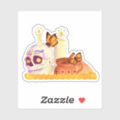 Kleurrijke Mexicaanse dag van de dode suikerschede Sticker (Vel)