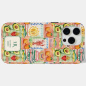 Kleurrijke Mexicaanse Patchwork Print Monogram Case-Mate iPhone Case (Achterkant (horizontaal))