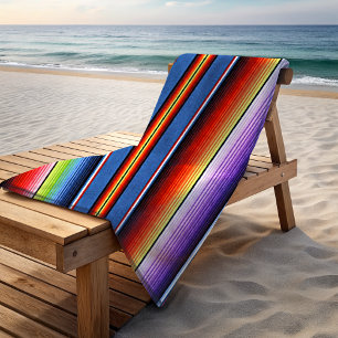 Kleurrijke Mexicaanse Plaid Strepen Spaans Strandlaken