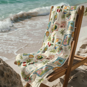 Kleurrijke Mexicaanse Reisprint Monogram Strandlaken