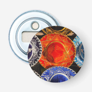 Kleurrijke Mexicaanse sombreros Button Flesopener