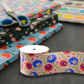 Kleurrijke Mexicaanse stijl Floral Pattern Elegant Grosgrain Lint