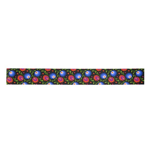Kleurrijke Mexicaanse stijl Floral Pattern Elegant Lint (Voorkant)