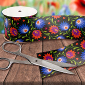 Kleurrijke Mexicaanse stijl Floral Pattern Elegant Lint