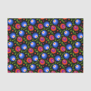 Kleurrijke Mexicaanse stijl Floral Pattern Elegant Tissuepapier