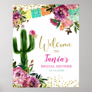 Kleurrijke Mexicaanse Taco over Liefde Welkomstbor Poster
