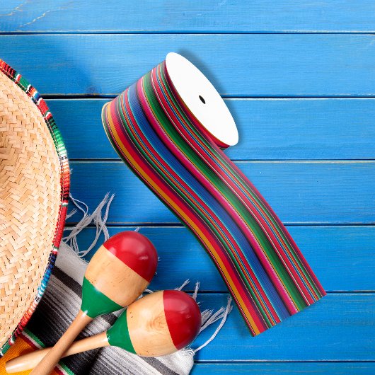 Kleurrijke Mexicaanse traditionele Serape Gift Grosgrain Lint