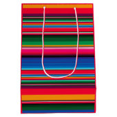 Kleurrijke Mexicaanse traditionele Serape Medium Cadeauzakje (Achterkant)