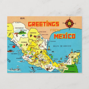 Kleurrijke Mexico Kaart
