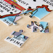 Kleurrijke  Michigan Kaart Jigsaw Puzzel (Zijkant)