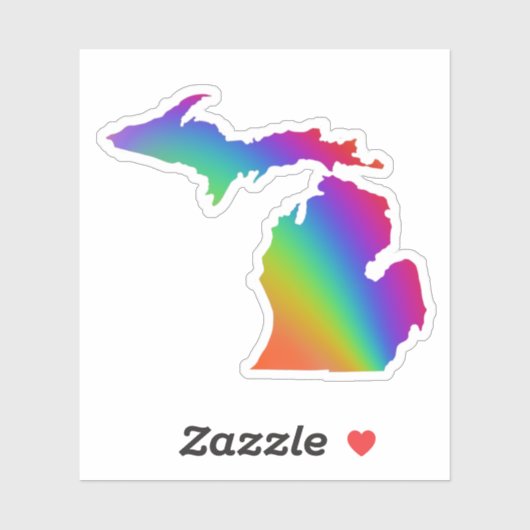 Kleurrijke Michigan regenboog grafiek Sticker (Vel)
