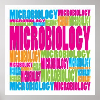 Kleurrijke microbiologie poster