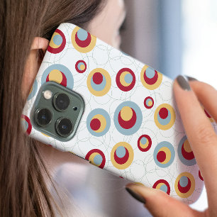 Kleurrijke Mid Century Leopard Spots Retro Patroon iPhone 16 Hoesje