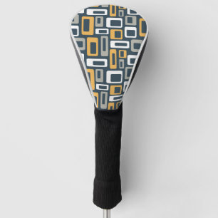 Kleurrijke Mid Century-stijlvormen Golfheadcover
