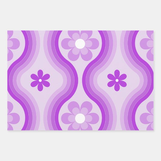 Kleurrijke middeleeuwse moderne regenboogterugloop inpakpapier vel (Voorkant)