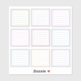 Kleurrijke Mini Checklist Planner Sticker