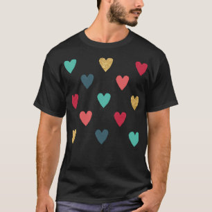 Kleurrijke mini harten t-shirt