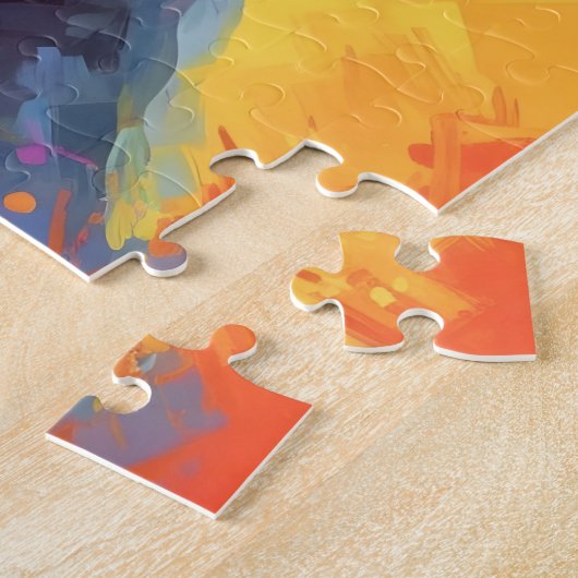 Kleurrijke miniatuur Schnauzer Legpuzzel (Zijkant)