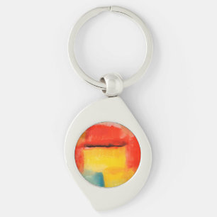 Kleurrijke minimalistische Abstracte kunstwerken Sleutelhanger