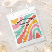 Kleurrijke minimalistische bruiloft bedankzakje (Geknipt)