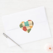 Kleurrijke minimalistische bruiloft hart sticker (Envelop)