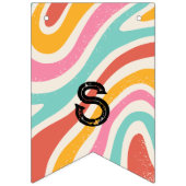 Kleurrijke minimalistische bruiloft vlaggetjes (Tweede vlag)