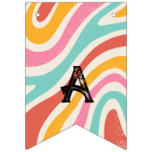 Kleurrijke minimalistische bruiloft vlaggetjes (Derde vlag)