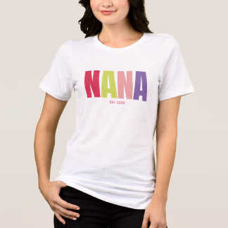 Kleurrijke minimalistische nana OMA oma Tri-Blend Shirt