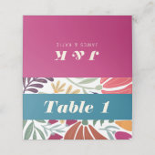 Kleurrijke Mismatch Floral Retro Trouwtafel (Buitenkant ongevouwen)
