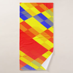 Kleurrijke mix abstracte achtergrond, beschrijving badhanddoek