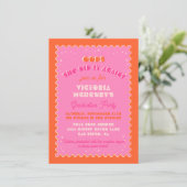 Kleurrijke Mod Bright Bold Retro Afstuderen Kaart (Staand voorkant)