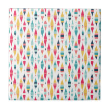 Kleurrijke Mod geïnspireerde keramische Tegel