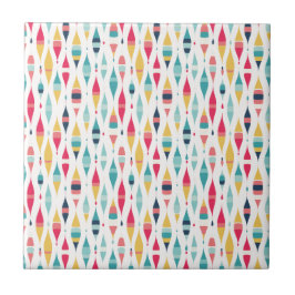 Kleurrijke  Mod geïnspireerde keramische Tegel Tegeltje