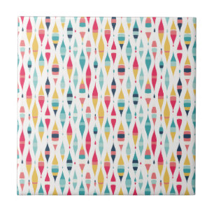 Kleurrijke  Mod geïnspireerde keramische Tegel Tegeltje