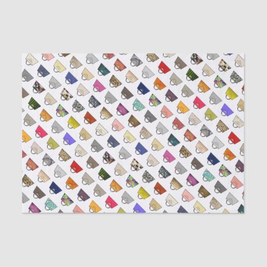 Kleurrijke Mode Handtas Pattern Tissue Paper Tissuepapier (Voorkant)