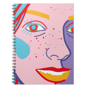 Kleurrijke mode illustratie notitieboek