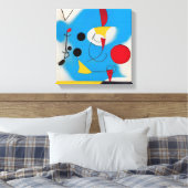 Kleurrijke Modern Abstract Blauw Mobiel 1 Canvas Afdruk (Insitu (Slaapkamer))