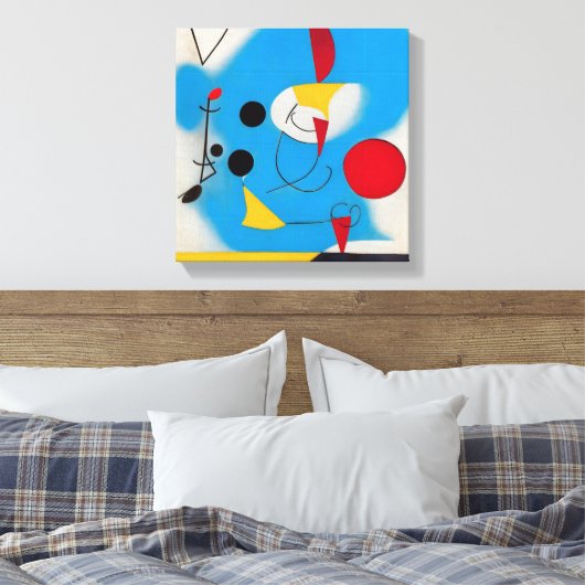 Kleurrijke Modern Abstract Blauw Mobiel 1 Canvas Afdruk (Insitu (Slaapkamer))