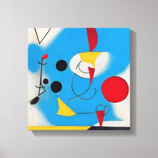 Kleurrijke Modern Abstract Blauw Mobiel 1 Canvas Afdruk (Voorkant)