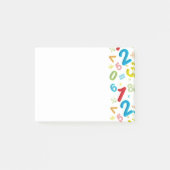 Kleurrijke Moderne 123 Getallen Wiskunde Post-it® Notes (Voorkant)