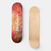 Kleurrijke Moderne Abstracte Aangepaste Naam Skateboard (Voorkant)