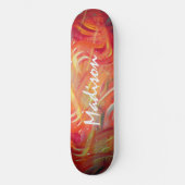 Kleurrijke Moderne Abstracte Aangepaste Naam Skateboard (Voorkant)