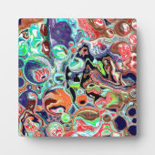 Kleurrijke moderne Abstracte Fluid Art Fotoplaat (Voorkant)